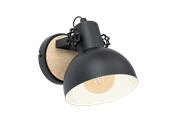 Lampen - EGLO LUBENHAM Wandarmaturen, zwart, bruin - 44057