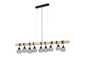 Lampen - EGLO TOWNSHEND 5 hanglamp, zwart, bruin - 44077