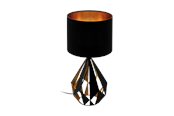 Lampen - EGLO CARLTON 5 Tafellampen, zwart, koper - 43077