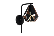 Lampen - EGLO CARLTON 4 Wandarmaturen, zwart, koperkleur-antiek - 43057