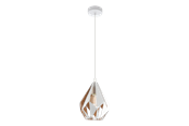 Lampen - EGLO CARLTON 1 hanglamp, wit, goud - 43001