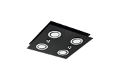 Lampen - EGLO GRATTINO Plafondarmaturen, zwart, helder - 33804