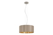 Lampen - EGLO MASERLO hanglamp, taupe, goud - 31607
