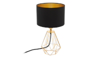 Lampen - EGLO CARLTON 2 Tafellampen, zwart, goud - 95788
