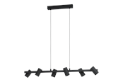 Lampen - EGLO GATUELA 1 hanglamp, zwart - 99464