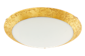 Lampen - EGLO MONTENOVO wandarmatuur/plafonnière, wit, goud - 98023