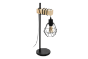 Lampen - EGLO TOWNSHEND 5 Tafellampen, zwart, bruin - 44079