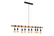 Lampen - EGLO TOWNSHEND hanglamp, bruin, zwart - 49744