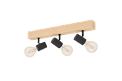Lampen - EGLO TOWNSHEND 3 spot, bruin, zwart - 99479