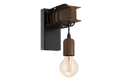 Lampen - EGLO TOWNSHEND 4 Wandarmaturen, zwart, bruin - 43152