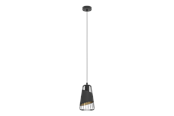 Lampen - EGLO AUSTELL hanglamp, zwart, goud - 49447