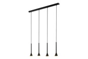 Lampen - EGLO CORTADERAS hanglamp, zwart, goud - 97605