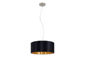 Lampen - EGLO MASERLO hanglamp, zwart, goud - 31605