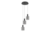 Lampen - EGLO GOROSIBA hanglamp, zwart-transparant - 98754