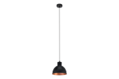 Lampen - EGLO TRURO 1 hanglamp, zwart, koper *DEMO* - 49238