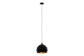 Lampen - EGLO ROCCAFORTE hanglamp, zwart, goud - 97845