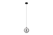 Lampen - EGLO ARISCANI hanglamp, zwart-transparant - 98651
