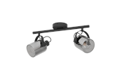 Lampen - EGLO BERREGAS spot, zwart-transparant - 99053