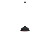 Lampen - EGLO TRURO 2 hanglamp, zwart, koper - 49247