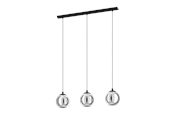 Lampen - EGLO ARISCANI hanglamp, zwart-transparant - 98652