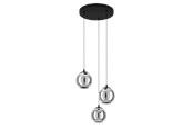 Lampen - EGLO ARISCANI hanglamp, zwart-transparant - 98653
