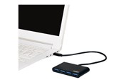USB hub - PORT Designs PORT Connect USB HUB 4 PORTS TYPE C USB hub - 4 - Zwart - 900123