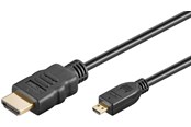 Beelscherm- en tv-kabel - Pro HDMI - Micro HDMI 2.0 - 1.5m - Zwart - MHDMI20B-1.5