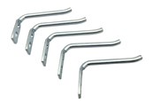 Toolboxen & Opslagsystemen - Work>it Rechte haken voor gereedschapsbord - 5 stuks. - 58204