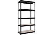 Toolboxen & Opslagsystemen - Work>it Staal shelf unit with 5 shelves 175 kg – Zwart - 58508