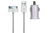 Mobiel - Adapters & Opladers - Sinox 12V Car Charger w/30-pin 1.0A - 1m - White - SXI782