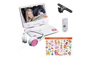Blu-Ray - dvd-speler - Lenco DVP-920PK - Portable 9" DVD player with USB headphones and mounting bracket - Pink/White - DVP-920PK