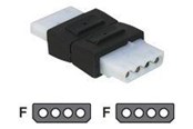 Kabels en draden - DeLOCK power connector adaptor - 4 PIN internal power to 4 PIN internal power - 65045