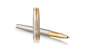 Schrijf- en tekengerei - Parker IM Rollerball Pen | Premium Warm Zilver | Fine Point Zwart Inkt | Gift Box - 1931686