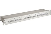 Parallelle / seriële kabel - Pro CAT 6 19 inch (48.3 cm) Patch Panel 24 Port Grijs - 4040849940361