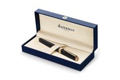 Schrijf- en tekengerei - Waterman Exception Slim Laque Zwart G.T Fountain pen m Blauw - S0636940