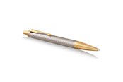 Schrijf- en tekengerei - Parker IM Ballpoint Pen | Premium Warm Zilver | Gemiddeld Point Blauw Inkt | Gift Box - 1931687