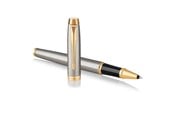 Schrijf- en tekengerei - Parker IM Rollerball Pen | Geborsteld metaal | Fine Point Zwart Inkt | Gift Box - 1931663