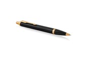 Schrijf- en tekengerei - Parker IM Ballpoint Pen | Black Lacquer with Gold Trim | Medium Point Blue Ink | Gift Box - 1931666