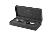 Schrijf- en tekengerei - Parker Duofold Ballpoint Pen | Klassiek zwart with Palladium Trim | Gemiddeld Point Zwart Inkt Refill | Premium Gift Box - 1931390