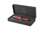 Schrijf- en tekengerei - Parker Duofold Centennial Fountain Pen | Classic Big Rood Vintage | Gemiddeld Solid Goud Nib | Zwart Inkt and Convertor | Premium Gift Box - 1931376
