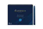 Schrijf- en tekengerei - Waterman Inkt Cartridge Standaard Serenity Blauw (former: FloridaBlue) (8) - S0110860