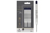 Schrijf- en tekengerei - Parker QUINKflow Ballpoint Pen Inkt Refills | Gemiddeld Tip | Zwart | 10 Count - 2119153
