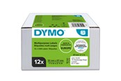 Papier, fotopapier en etiketten - DYMO Authentieke LW Multi-Purpose Labels 32mm x 57mm 12 rollen van 1.000 Easy-Peel Labels (12.000 stuks) Zelfklevend voor LabelWriter labelmakers - 2093095