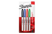 Schrijf- en tekengerei - Sharpie Permanent Markers | Fine Point | Assorted Standaard Colours | 4 Count - 1985858