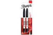Schrijf- en tekengerei - Sharpie Twin Tip Permanent Markers | Fine & Ultra-Fine Points | Zwart | 2 Count - 1986454
