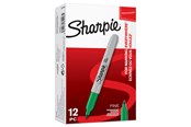 Schrijf- en tekengerei - Sharpie Permanent Markers | Fine Point | Green | 12 Count - S0810960