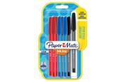 Schrijf- en tekengerei - Paper Mate InkJoy 100ST Ballpoint Pen Medium Point (1.0mm) | Black Blue & Red | 8 Count - 1956745