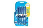 Schrijf- en tekengerei - Paper Mate Flexgrip Ultra Retractable Ballpoint Pens | Medium Point (1.0mm) | Blue | 5 Count - 2027755