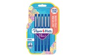 Schrijf- en tekengerei - Paper Mate Flair 5-Blister m Blauw - 2028647