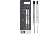 Schrijf- en tekengerei - Parker Ballpen refill Quinkflow m Zwart 2-Blister - S0909560